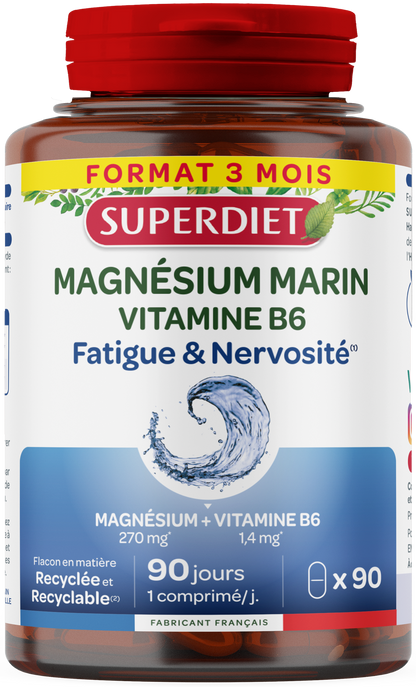 Magnésium marin et vitamine b6 90 comprimés - 1