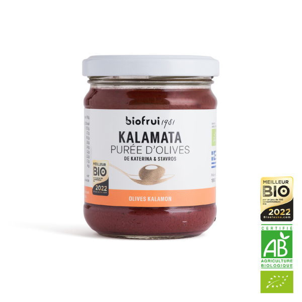 Purée d&#39;olive kalamon noire de kalamata traditionnelle bio - 1